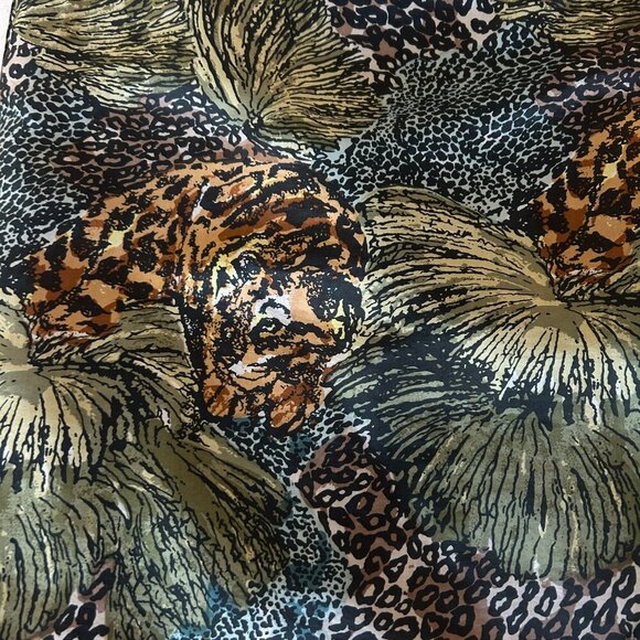 The Avenue 100% Silk Faux Wrap Leopard Print Skirt Size 18 - Picture 6 of 7